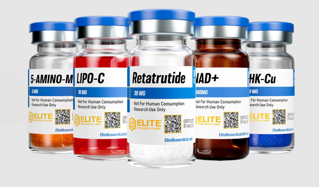 Elite Research Lab peptide research products banner